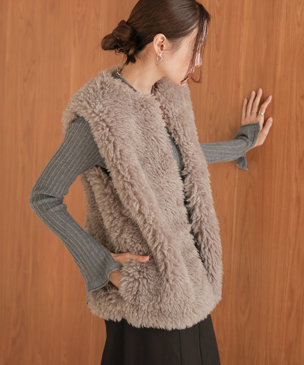 sheeplike fur vest