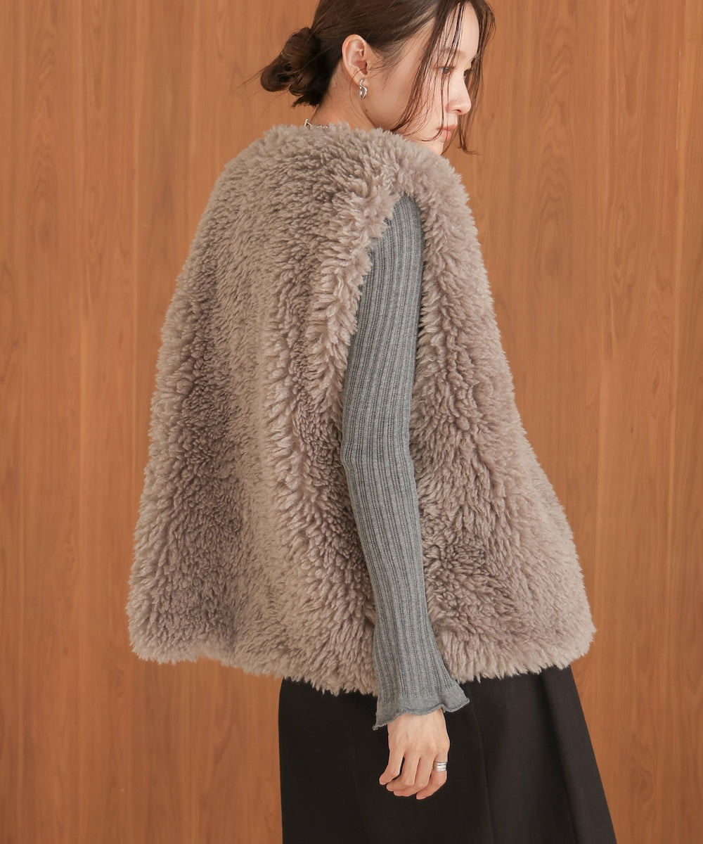 sheeplike fur vest