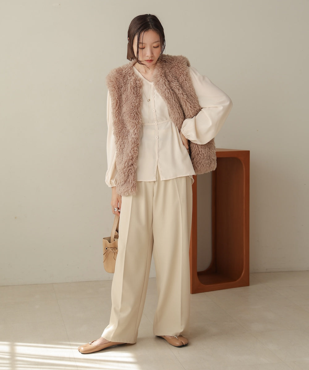 sheeplike fur vest