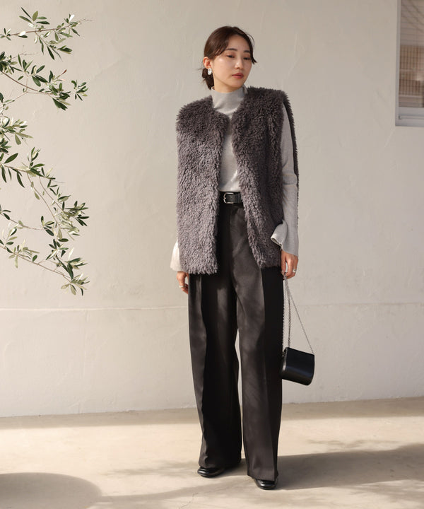 sheeplike fur vest