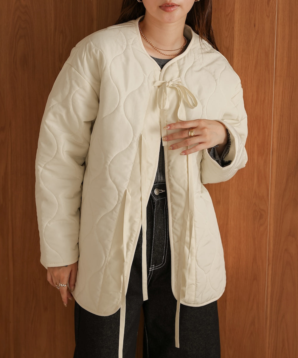 fur set quilted coat