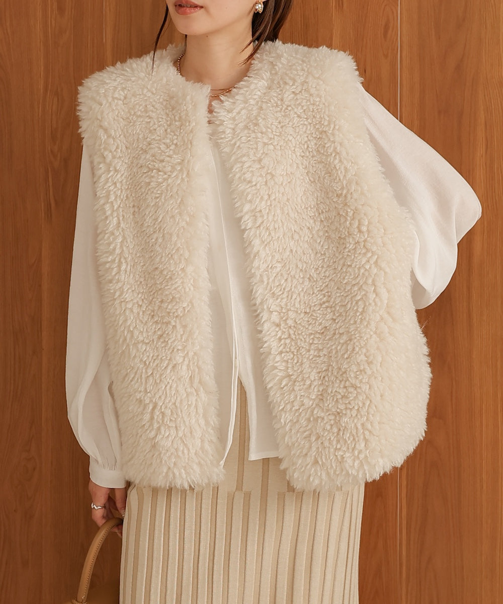 fur set quilted coat