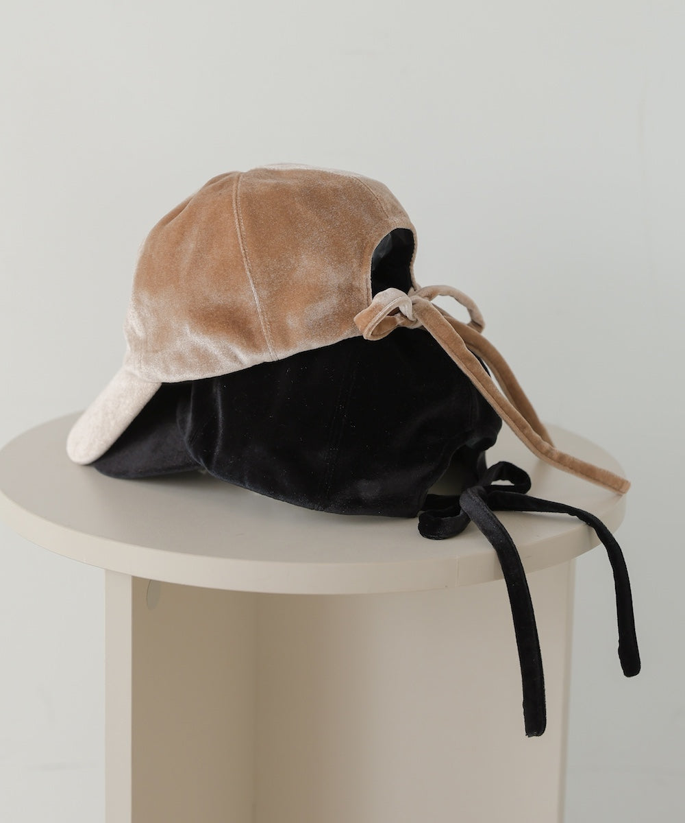 velour back ribbon cap