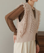 fringe bulky knit vest