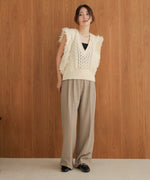 fringe bulky knit vest