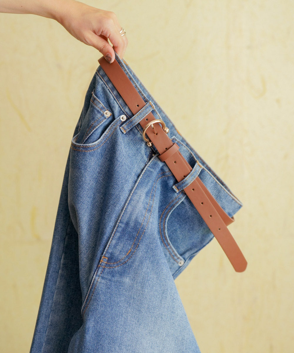 12oz heart pocket wide straight denim