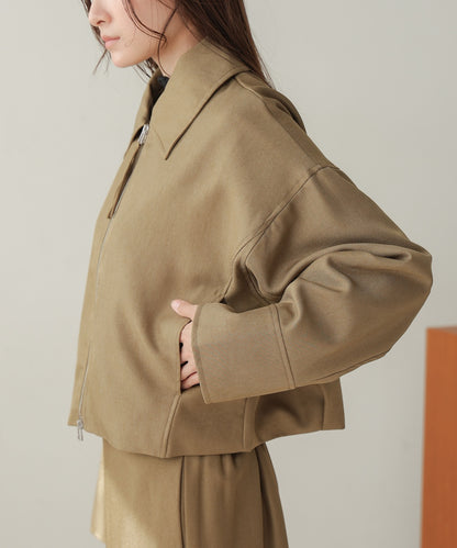 heather ester twill short jacket