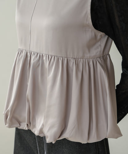 [TIMESALE]satin peplum balloon vest