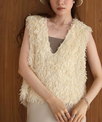 fringe 2way vest