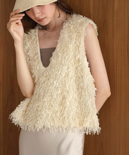 fringe 2way vest