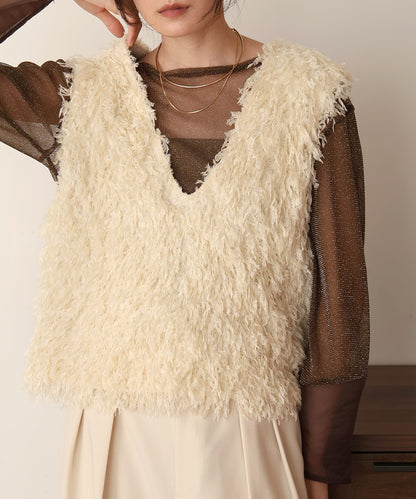 fringe 2way vest