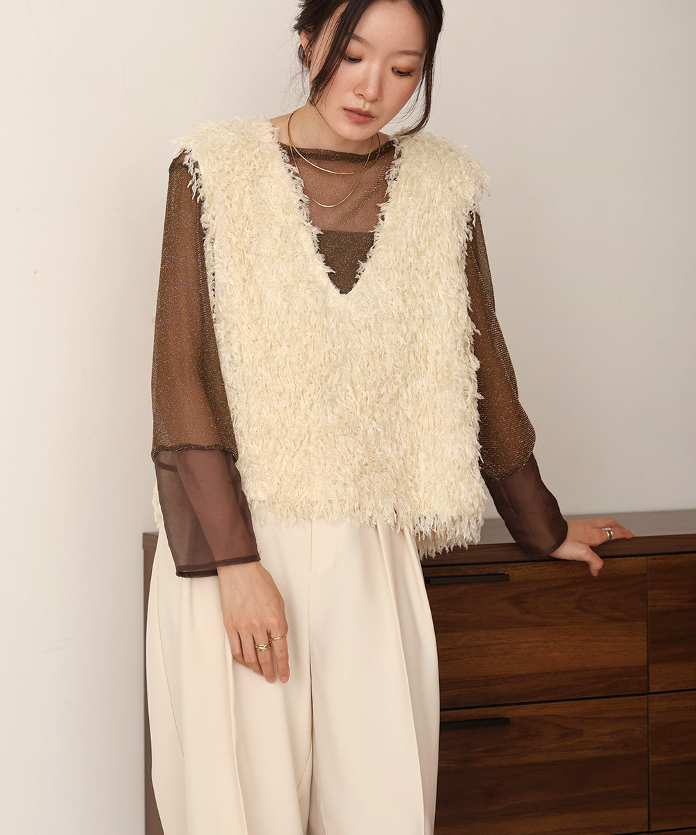 fringe 2way vest