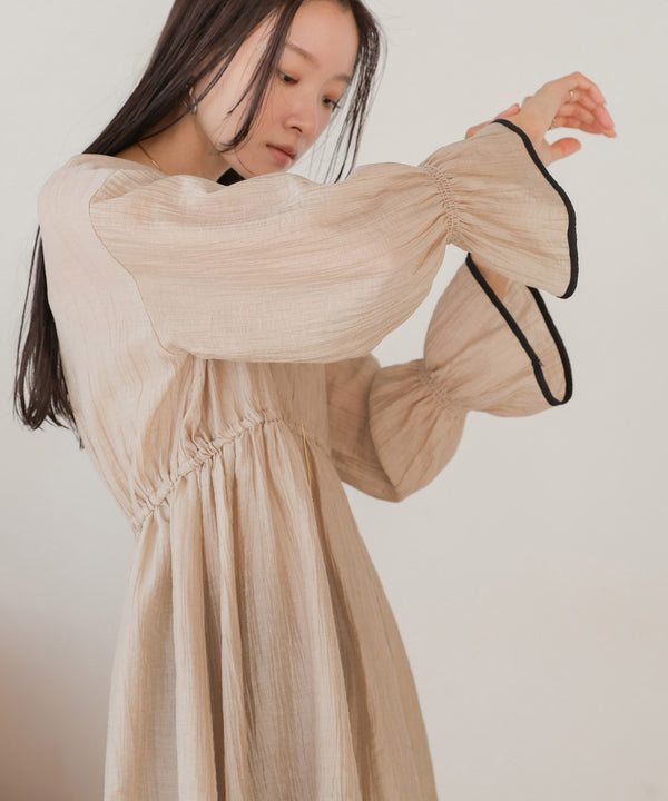 sleeve piping willow blouse