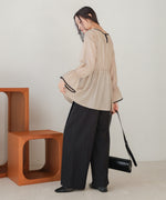 sleeve piping willow blouse