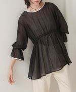 sleeve piping willow blouse
