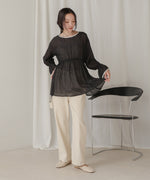 sleeve piping willow blouse