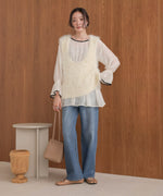 sleeve piping willow blouse