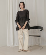 sleeve piping willow blouse