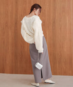 フリンジバルキーニットトップス