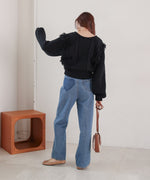 フリンジバルキーニットトップス