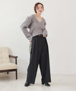 フリンジバルキーニットトップス