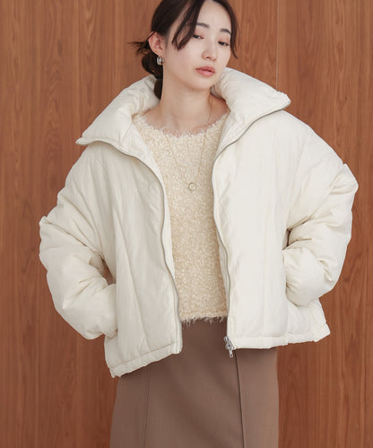 lip fiber padded short jacket