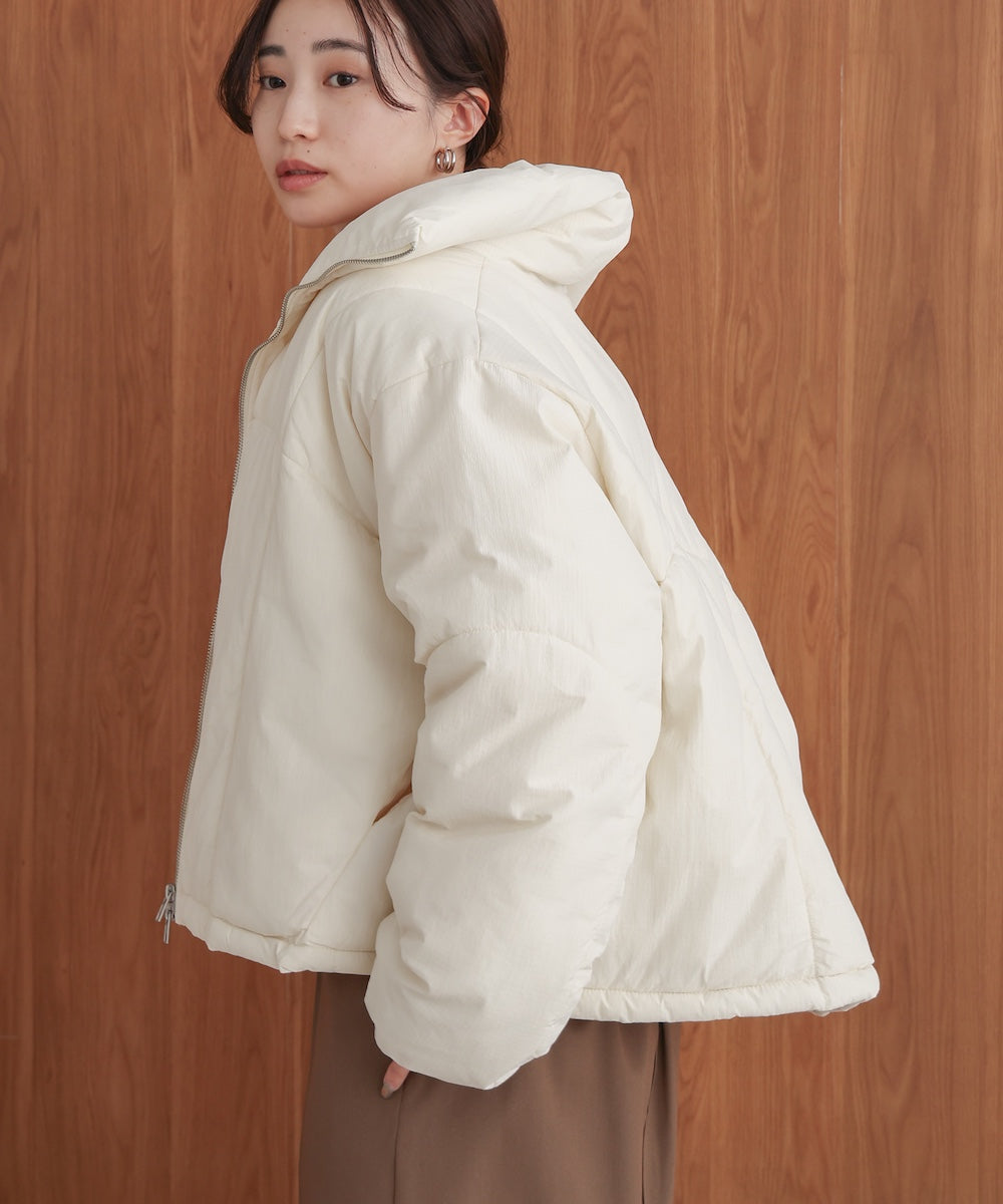 lip fiber padded short jacket