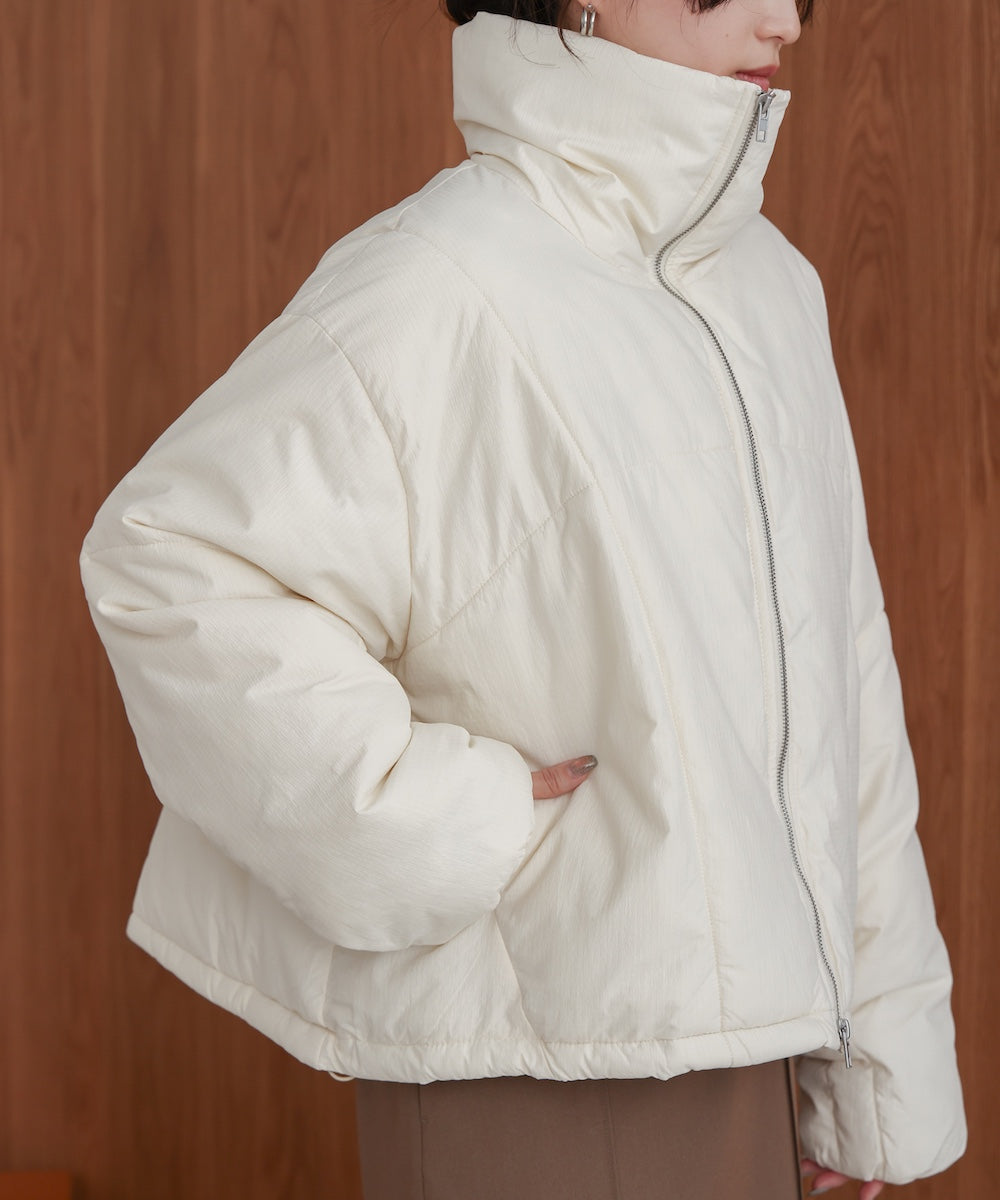 lip fiber padded short jacket