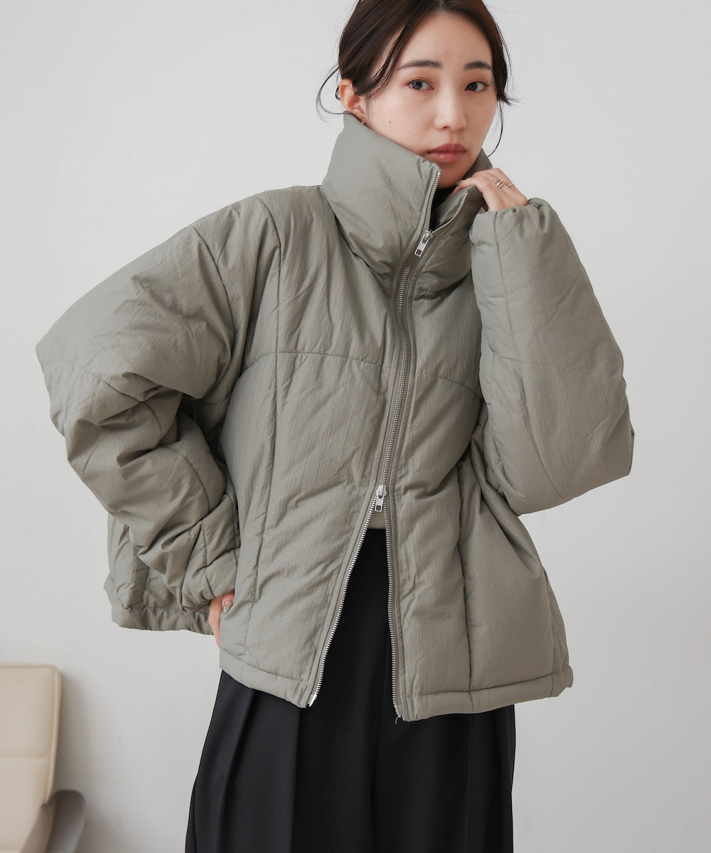 lip fiber padded short jacket