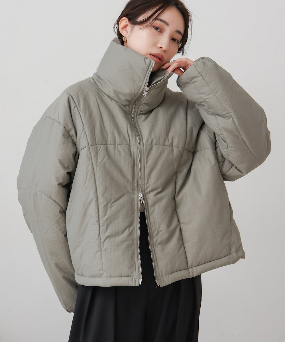 lip fiber padded short jacket