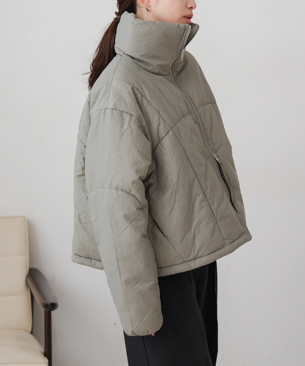 lip fiber padded short jacket