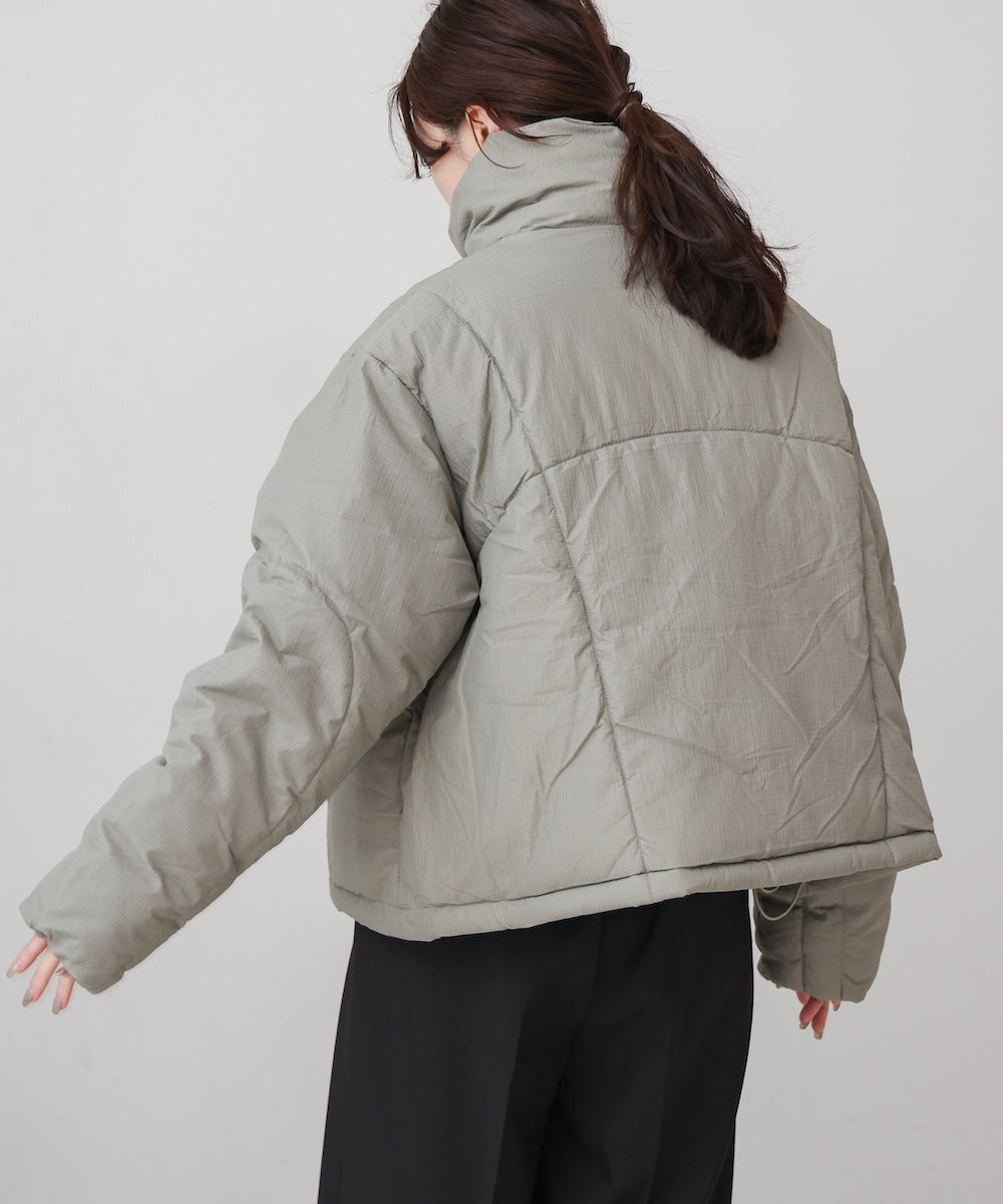 lip fiber padded short jacket