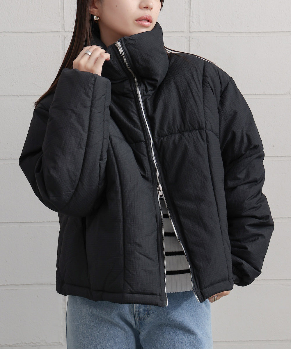 lip fiber padded short jacket