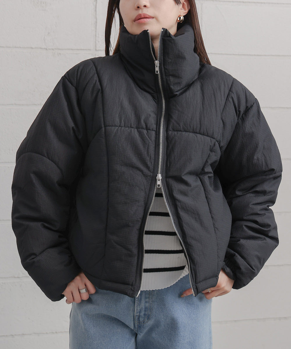 lip fiber padded short jacket