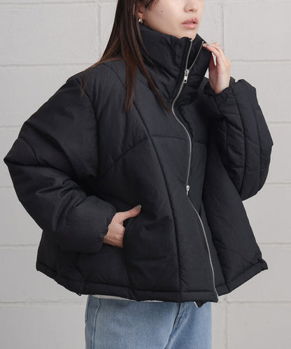 lip fiber padded short jacket