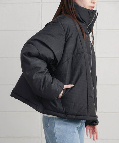 lip fiber padded short jacket