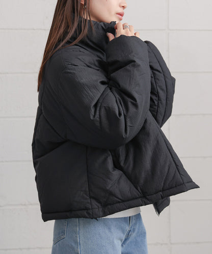 lip fiber padded short jacket