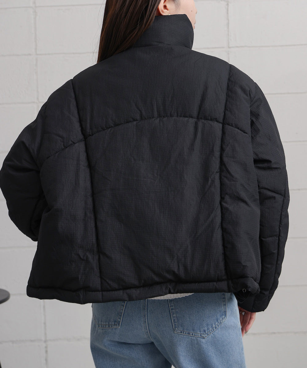 lip fiber padded short jacket