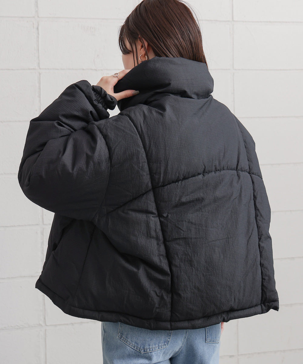 lip fiber padded short jacket