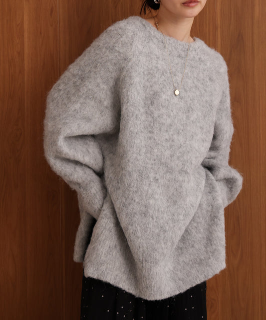 mohair touch knit 2-way pullover