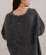 mohair touch knit 2-way pullover