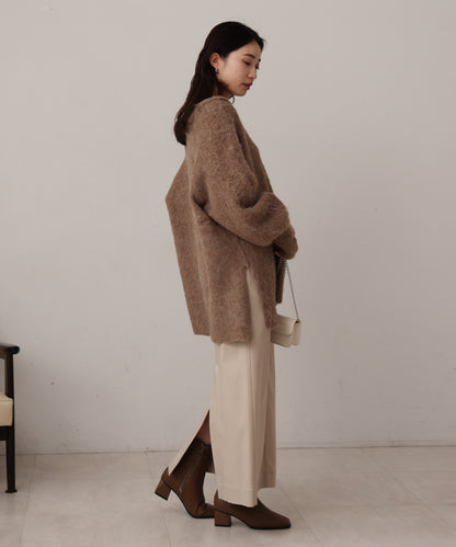 mohair touch knit 2-way pullover