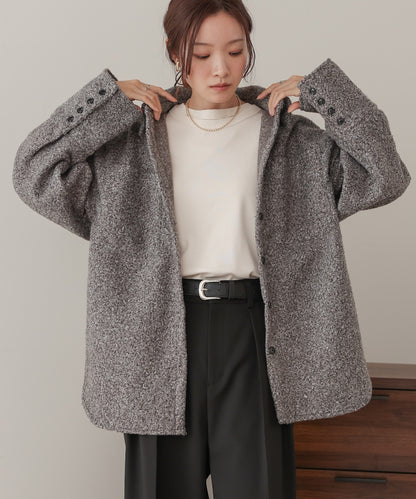 ［公式限定］loop tweed shirt jacket