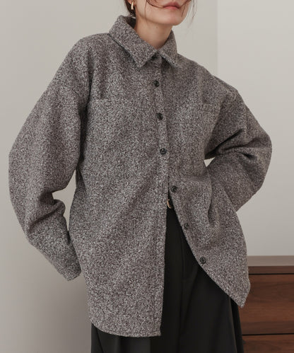 ［公式限定］loop tweed shirt jacket