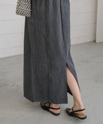 【S・Mサイズ展開】デニムギャザーキャミワンピース