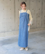 【S・Mサイズ展開】デニムギャザーキャミワンピース