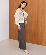 テープジャガードレースカーディガン