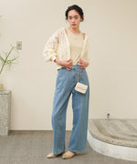 テープジャガードレースカーディガン