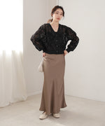 テープジャガードレースカーディガン