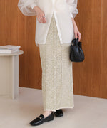 前後2WAYミックスループニットスカート/ベアワンピース